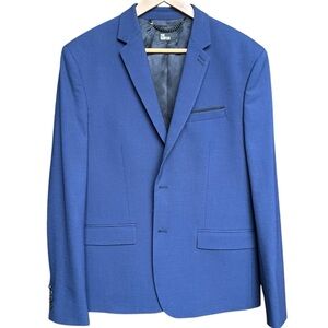 NWT The Kooples Men’s Wool Blend Blue Suit Jacket Blazer FR 48 US 38R